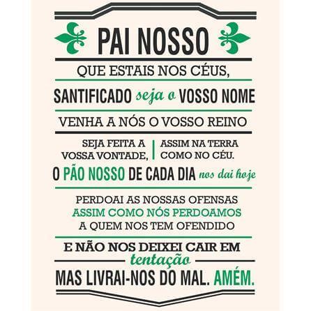 Poster Decorativo Pai Nosso - Papel na Parede