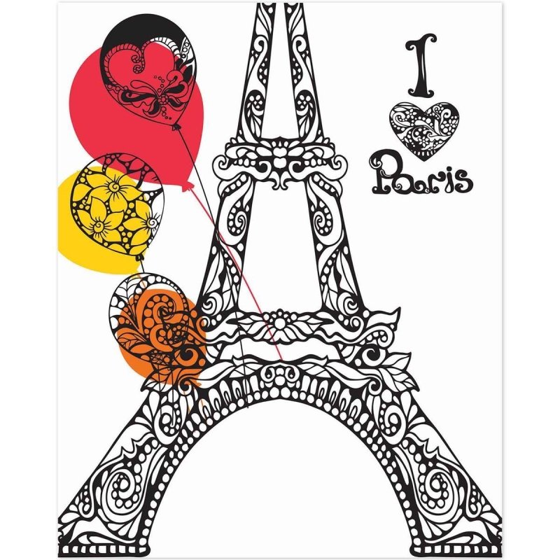 Poster Decorativo paris balões PA094 - Papel na Parede