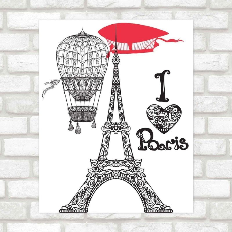 Poster Decorativo paris balões PA096 - Papel na Parede