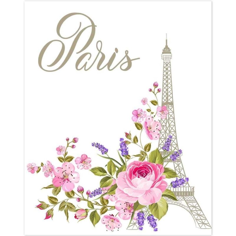 Poster Decorativo Paris Flores PA004 - Papel na Parede