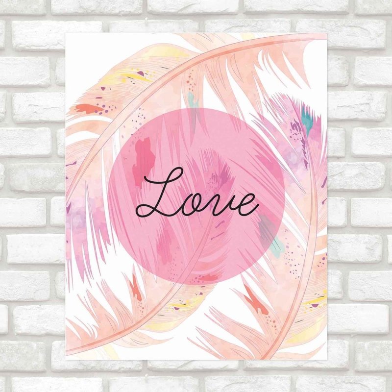 Poster Decorativo Pena love PA0114 - Papel na Parede