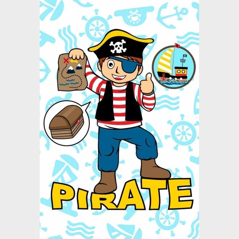 Poster Decorativo Pirata Infantil N09243 - Papel na Parede