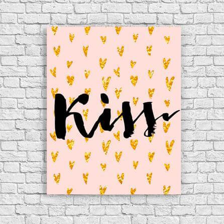 Poster Decorativo Romance Kiss 988740 - Papel na Parede