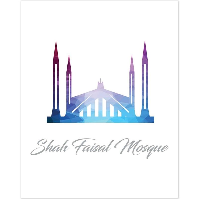 Poster Decorativo Shah faisal Mosque PA089 - Papel na Parede