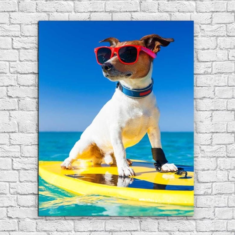 Poster Decorativo Surf Cachorro 219328042 - Papel na Parede