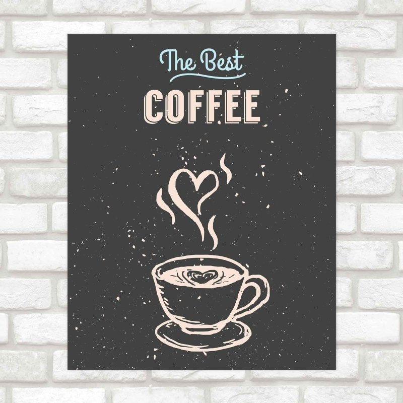 Poster Decorativo The Best Coffee PA0103 - Papel na Parede