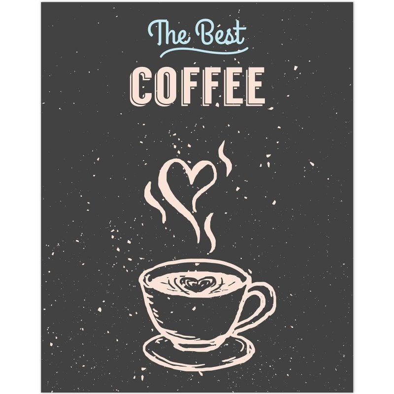 Poster Decorativo The Best Coffee PA0103 - Papel na Parede