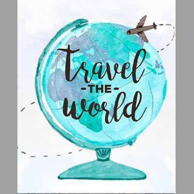 Poster Decorativo Travel Viagem Mundo 56442 - Papel na Parede