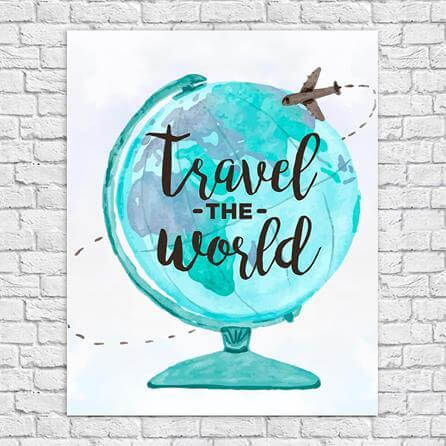 Poster Decorativo Travel Viagem Mundo 56442 - Papel na Parede
