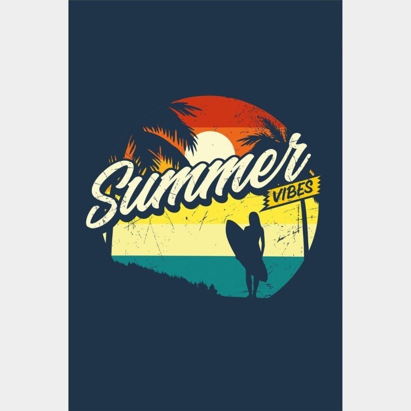 Poster Decorativo Verão Summer Vibes Surf N015263 - Papel na Parede