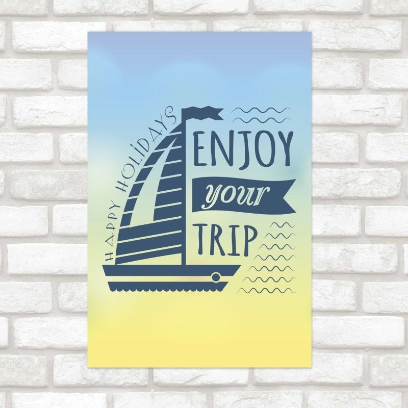 Poster Decorativo Viagem Enjoy Your Trip N012165 - Papel na Parede