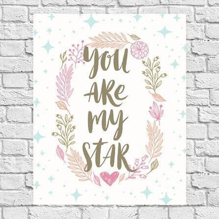 Poster Decorativo You Are My Star 166833 - Papel na Parede
