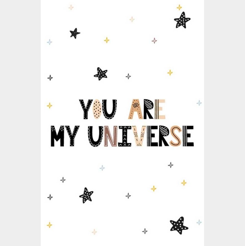 Poster Decorativo You Are My Universe N08110 - Papel na Parede