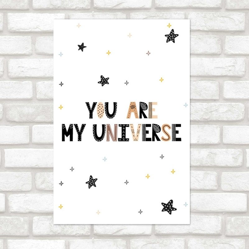 Poster Decorativo You Are My Universe N08110 - Papel na Parede