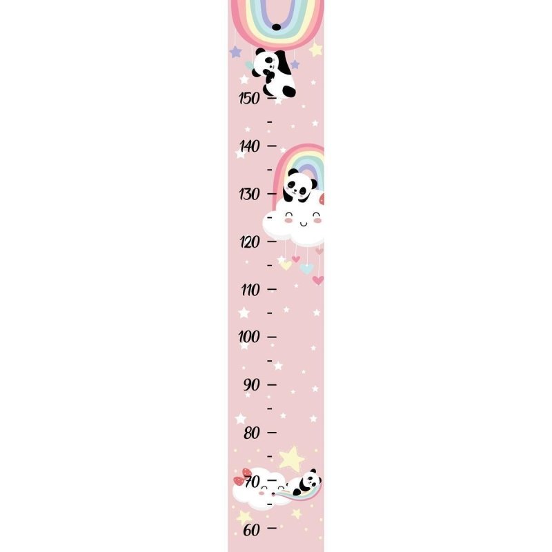 Régua Adesiva Infantil Pandas E Rosa N09205 - Papel na Parede