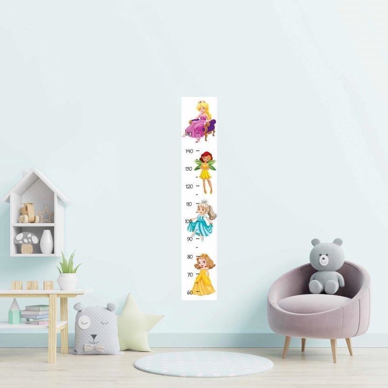 Régua Adesiva Infantil Princesas Coloridas N09216 - Papel na Parede