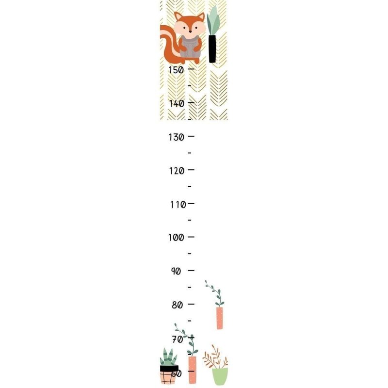 Régua Adesiva Infantil Raposa E Plantas N09200 - Papel na Parede