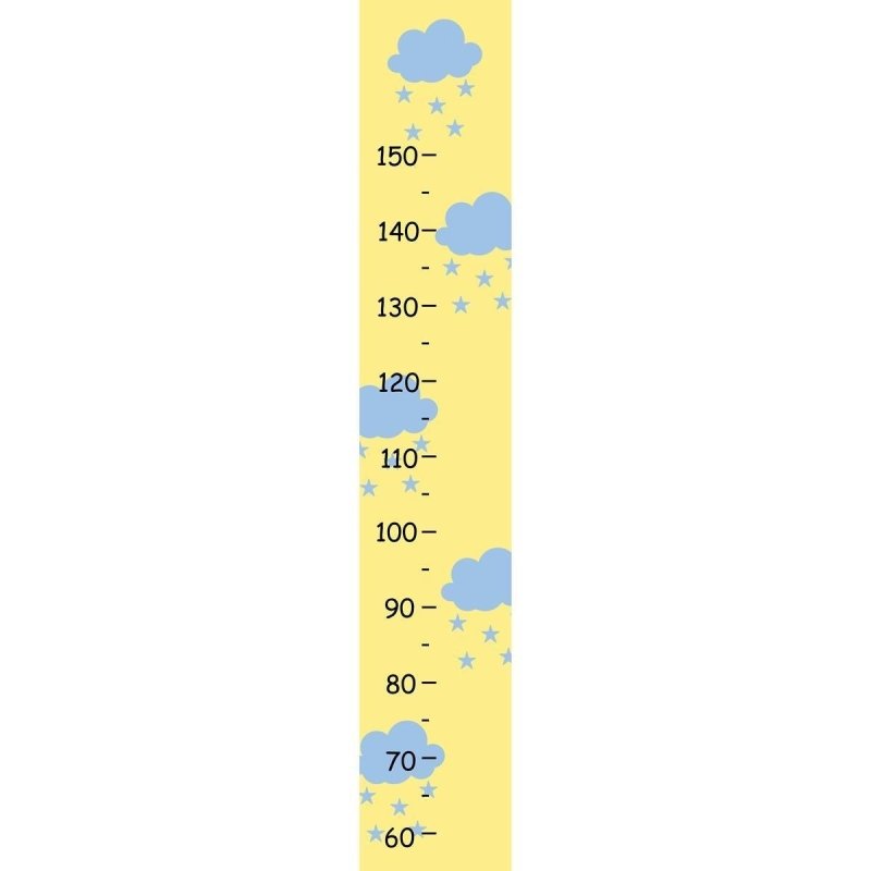 Régua Promo Adesiva Infantil Nuvens Azuis N09180 - Papel na Parede