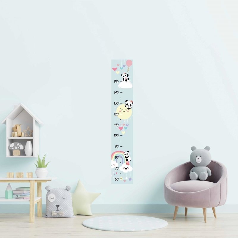 Régua Promo Adesiva Infantil Pandas E Nuvens N09203 - Papel na Parede